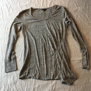 Knit top with side ruching